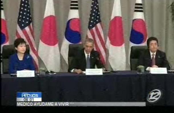 Obama anuncia alianza entre Corea del Sur y Japón